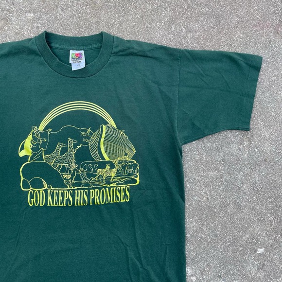 Vintage God Keeps His Promises T-Shirt Men's Large - Picture 1 of 4